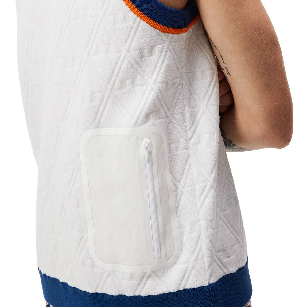 J.Lindeberg Finely Knitted Golf Vest White - FW23