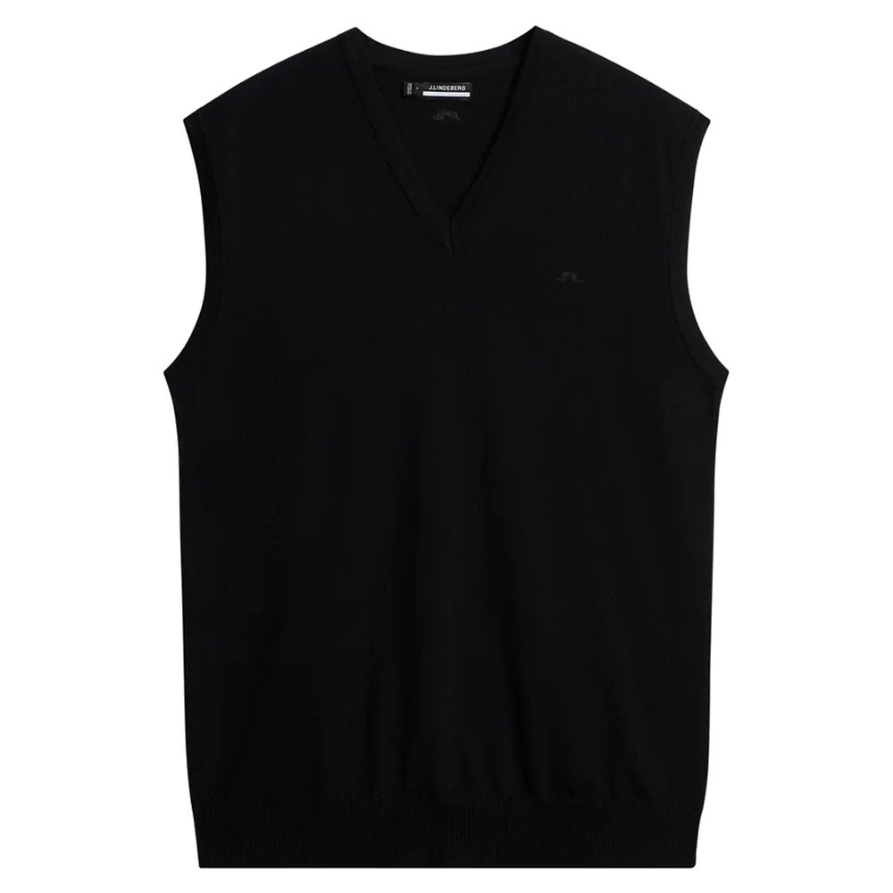 J.Lindeberg Liam Knitted Golf Vest Black - FW23