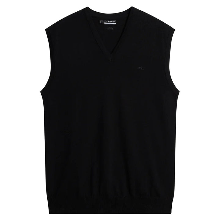 J.Lindeberg Liam Knitted Golf Vest Black - FW23