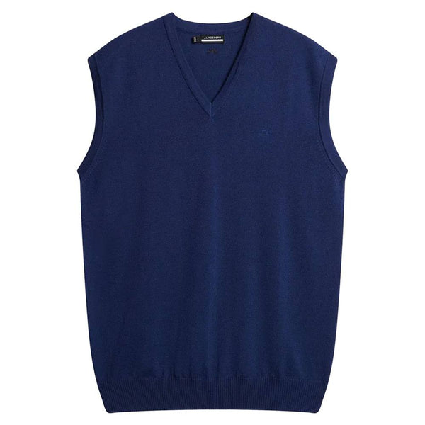 J.Lindeberg Liam Knitted Golf Vest Estate Blue - FW23