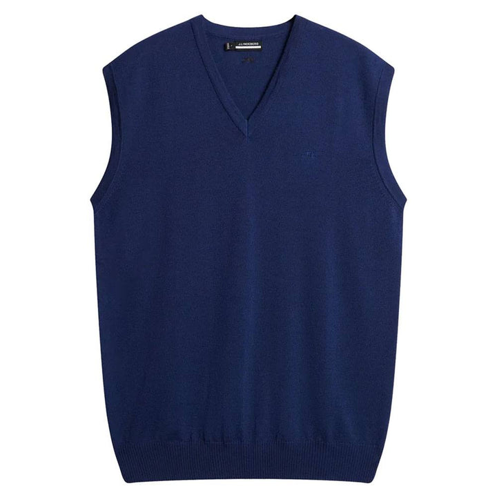 J.Lindeberg Liam Knitted Golf Vest Estate Blue - FW23