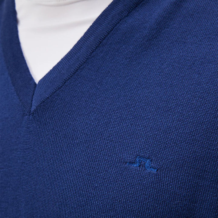 J.Lindeberg Liam Knitted Golf Vest Estate Blue - FW23