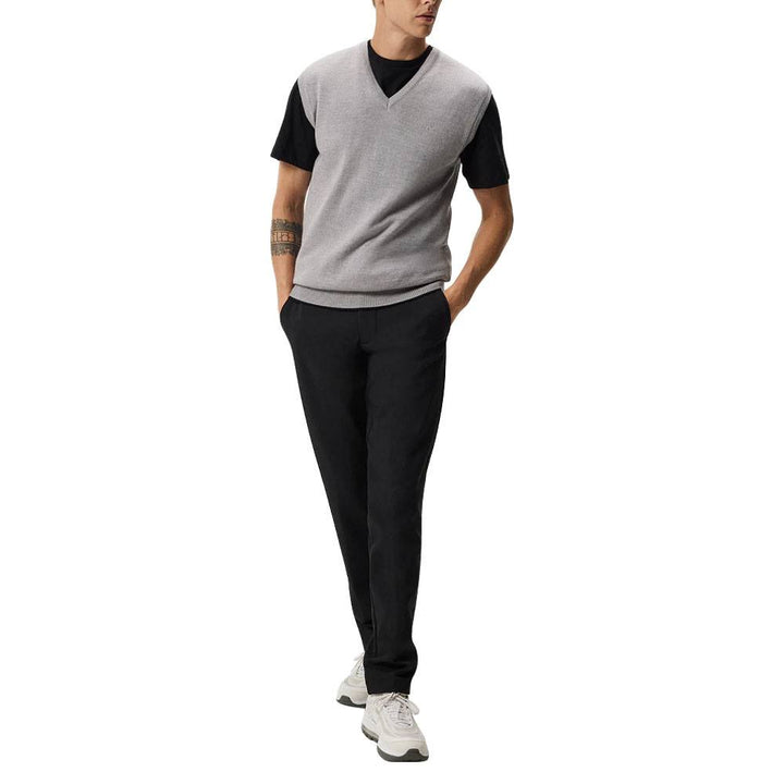 J.Lindeberg Liam Knitted Golf Vest Gray Melange - FW23