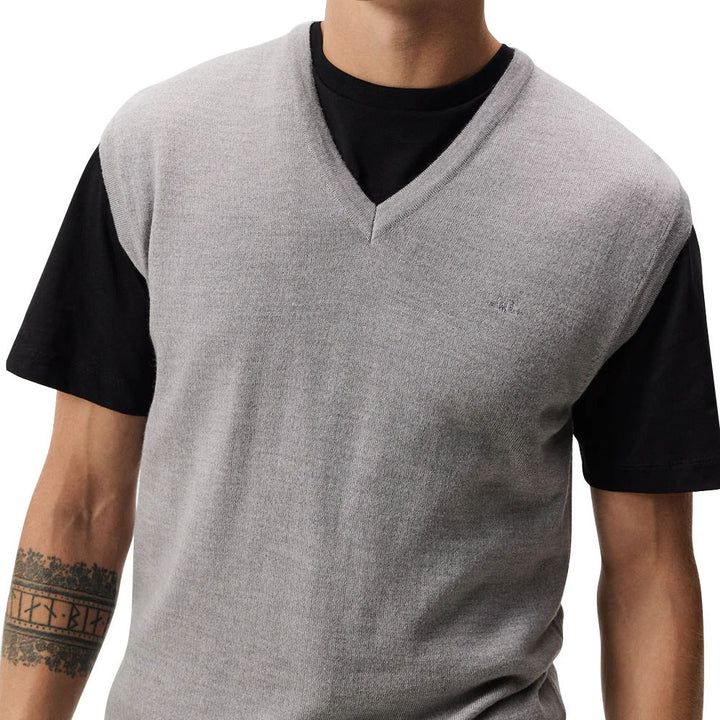 J.Lindeberg Liam Knitted Golf Vest Gray Melange - FW23