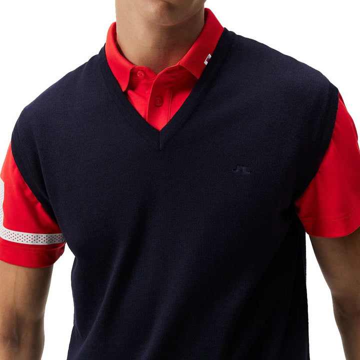 J.Lindeberg Liam Knitted Golf Vest JL Navy - FW23