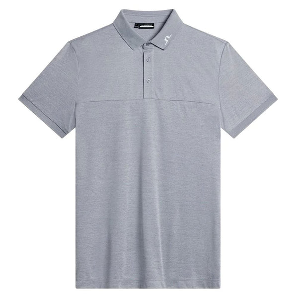 J.Lindeberg Jeff Reg Fit Golf Polo Gray Melange - 23 Men