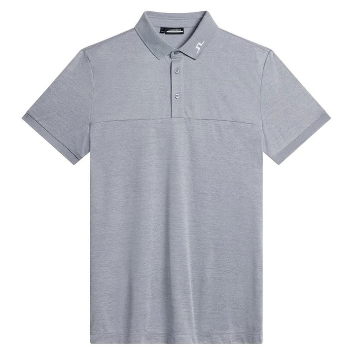 J.Lindeberg Jeff Reg Fit Golf Polo Gray Melange - 23 Men