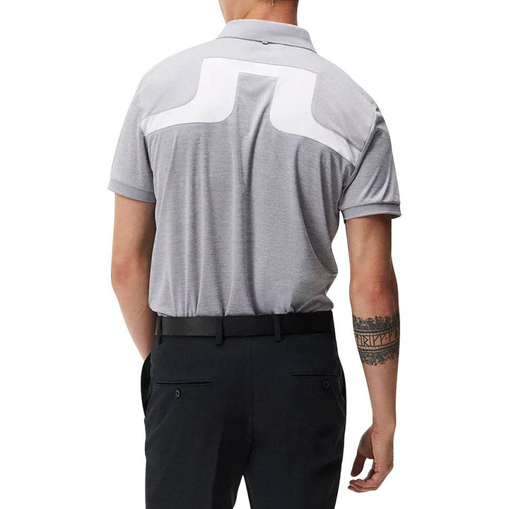 J.Lindeberg Jeff Reg Fit Golf Polo Gray Melange - 23 Men