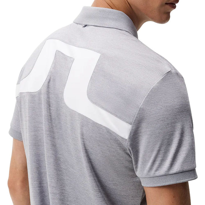 J.Lindeberg Jeff Reg Fit Golf Polo Gray Melange - 23 Men