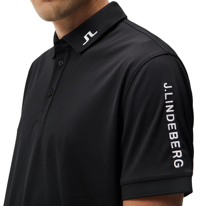 J.Lindeberg Tour Tech Slim Fit Golf Polo Black - FW23