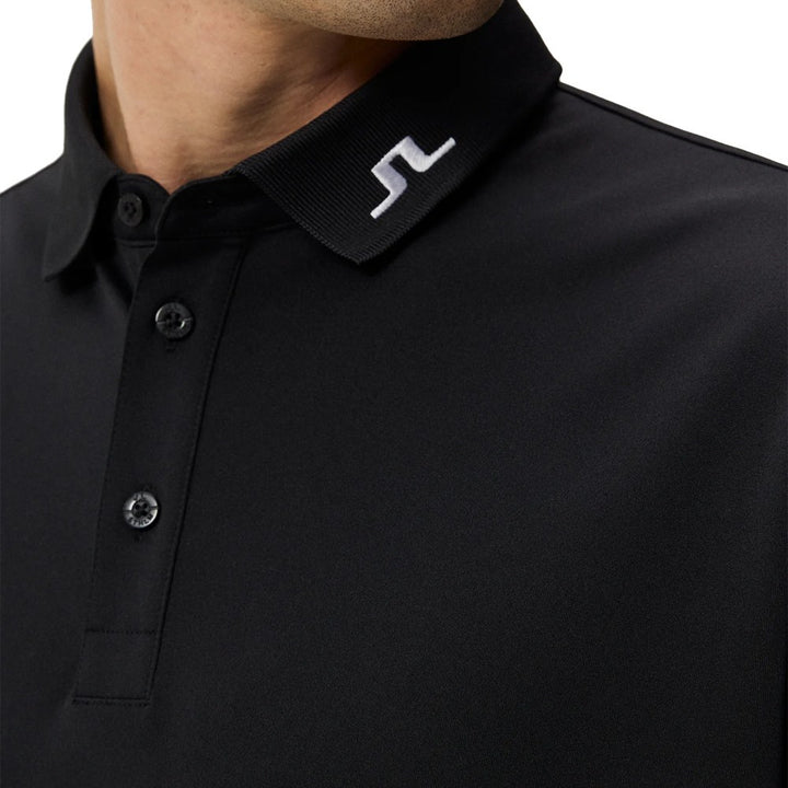 J.Lindeberg Tour Tech Slim Fit Golf Polo Black - FW23