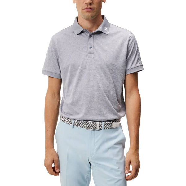 J.Lindeberg Tour Tech Slim Fit Golf Polo Gray Melange - FW23