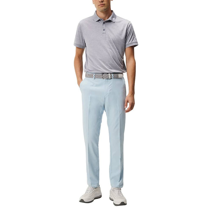J.Lindeberg Tour Tech Slim Fit Golf Polo Gray Melange - FW23