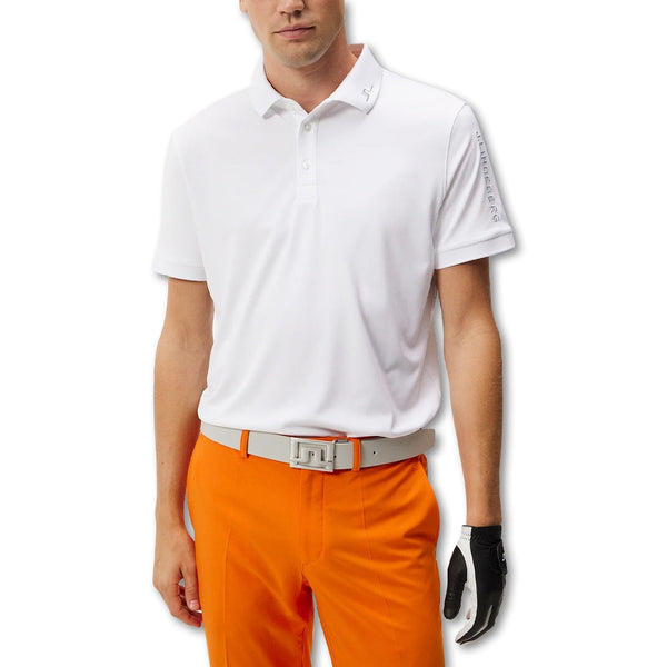 J.Lindeberg Tour Tech Slim Fit Golf Polo Light Gray - FW23