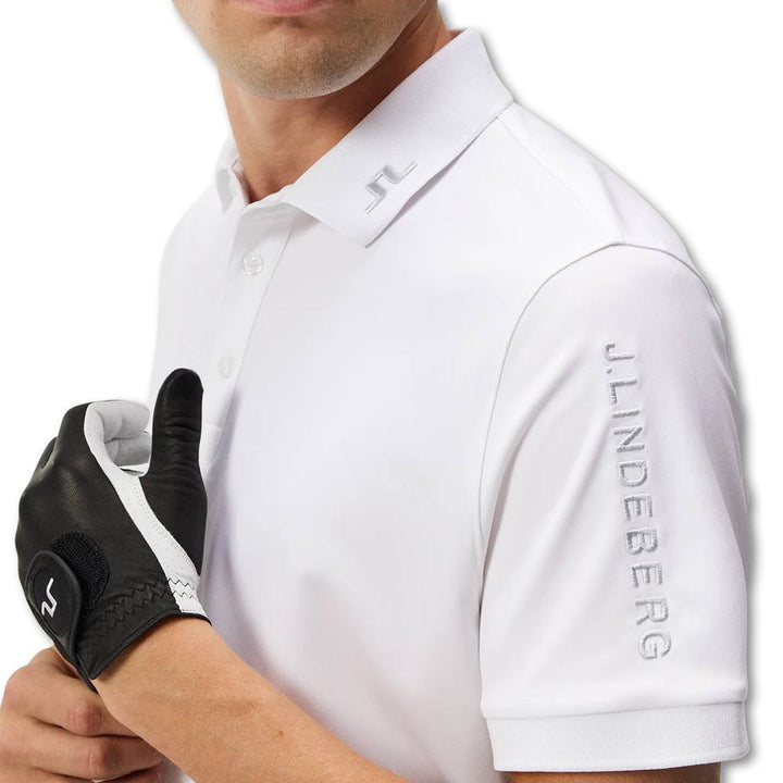 J.Lindeberg Tour Tech Slim Fit Golf Polo Light Gray - FW23
