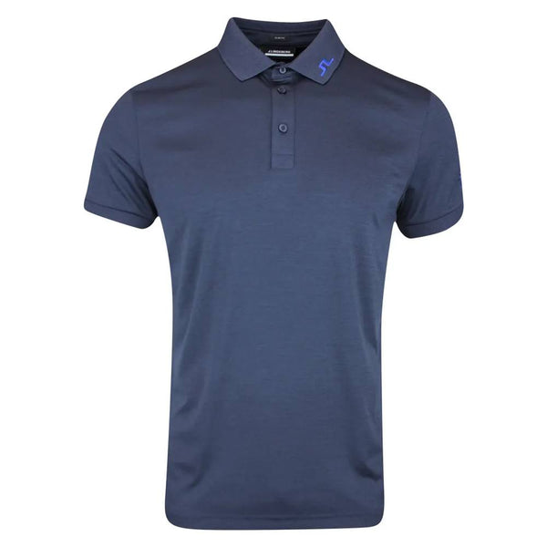 J.Lindeberg Tour Tech Slim Fit Golf Polo Navy Melange - FW23
