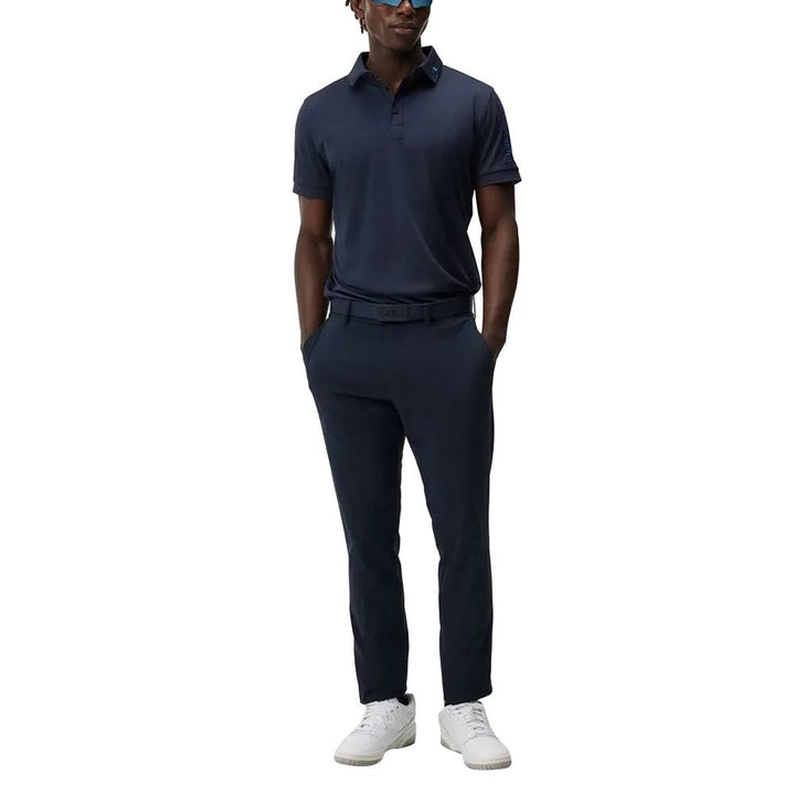 J.Lindeberg Tour Tech Slim Fit Golf Polo Navy Melange - FW23