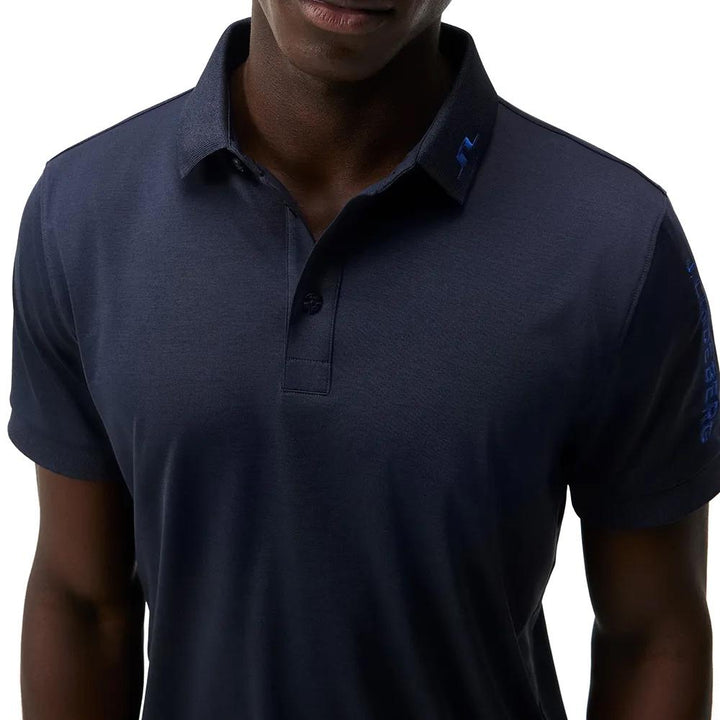 J.Lindeberg Tour Tech Slim Fit Golf Polo Navy Melange - FW23