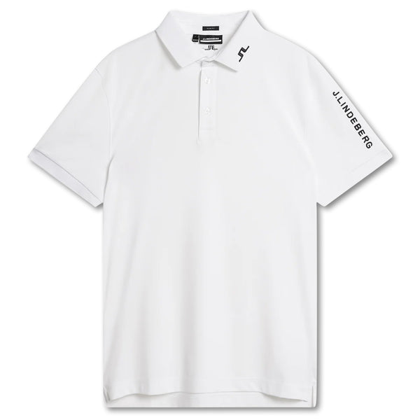 J.Lindeberg Tour Tech Slim Fit Golf Polo White - FW23