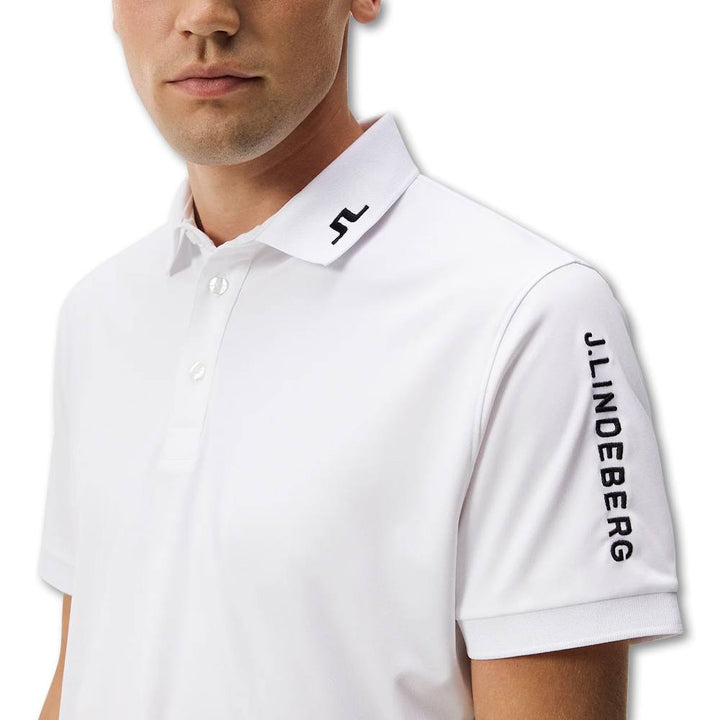 J.Lindeberg Tour Tech Slim Fit Golf Polo White - FW23