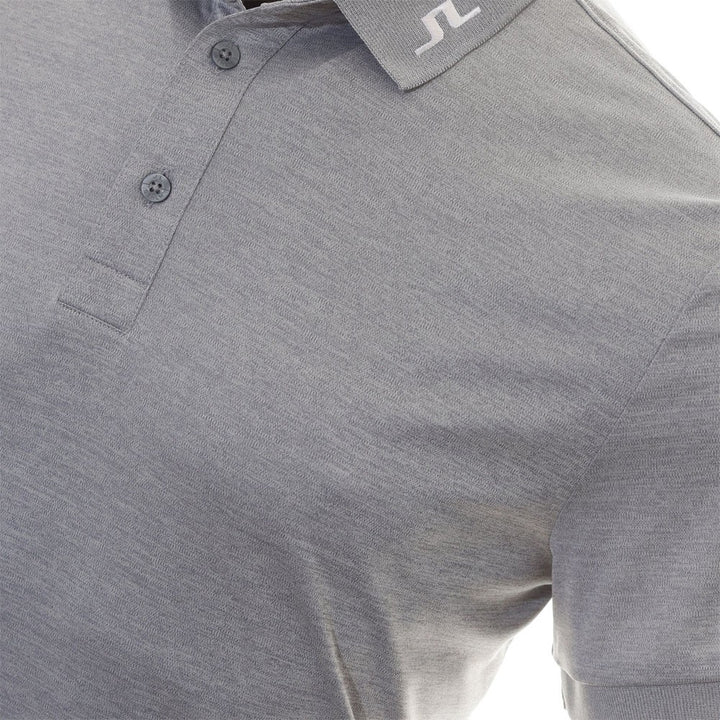 J.Lindeberg KV Regular Fit Golf Polo Gray Melange - FW23