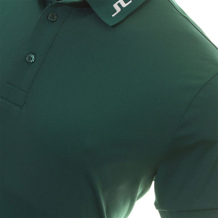 J.Lindeberg KV Regular Fit Golf Polo Rain Forest - FW23