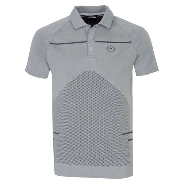 J.Lindeberg Jimmy Seamless Golf Polo Light Gray Melange - 23 Men