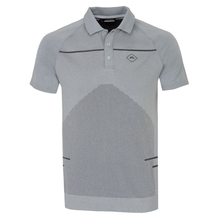 J.Lindeberg Jimmy Seamless Golf Polo Light Gray Melange - 23 Men