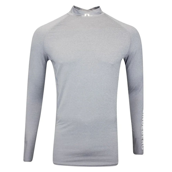 J.Lindeberg Aello Soft Compression Golf Baselayer Gray Melange - FW23