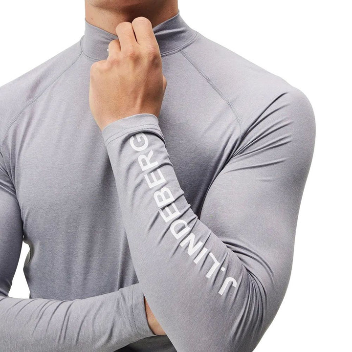 J.Lindeberg Aello Soft Compression Golf Baselayer Gray Melange - FW23