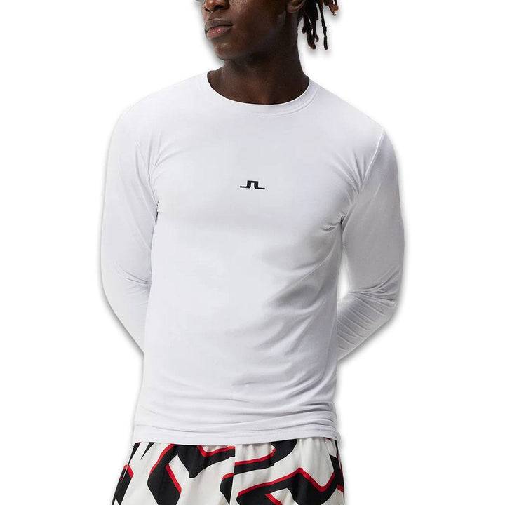 J.Lindeberg Thor Longsleeve Golf Baselayer White - FW23