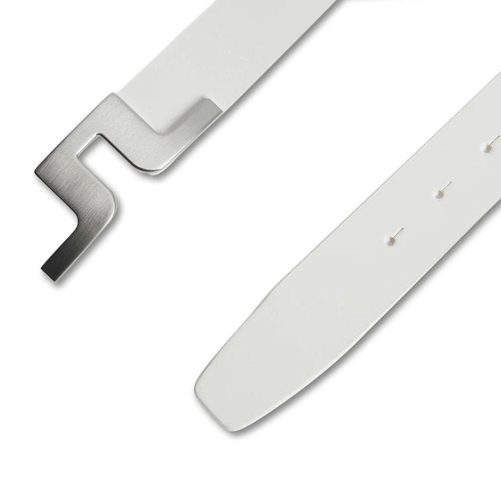 J.Lindeberg Bridger Leather Golf Belt White - FW23 Men