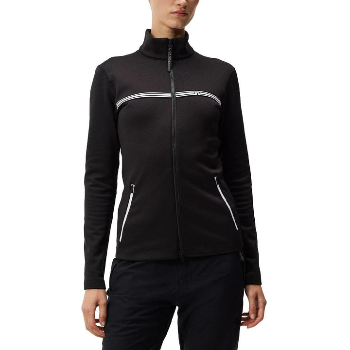 J.Lindeberg Promenade Mid Layer Golf Pullover Black - FW23 Women