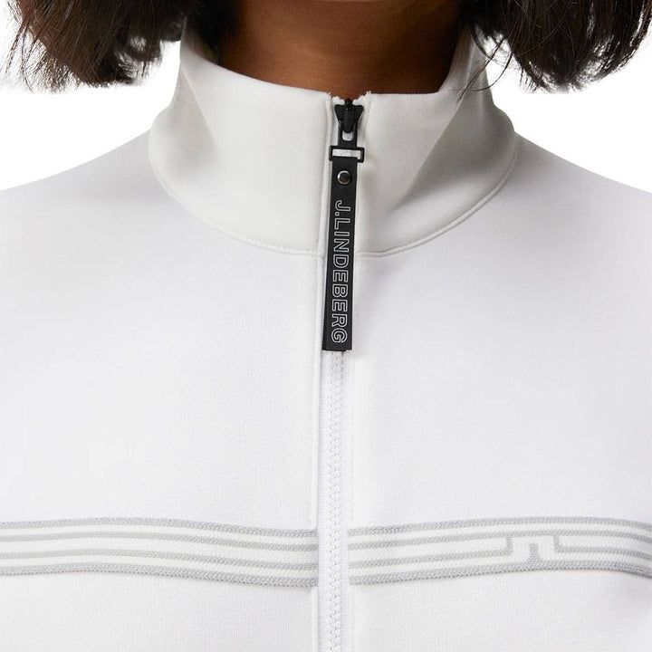 J.Lindeberg Promenade Mid Layer Golf Pullover White - FW23 Women