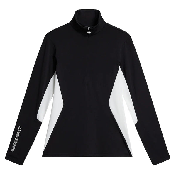 J.Lindeberg Coockies Mid Layer Golf Pullover Black - FW23 Women