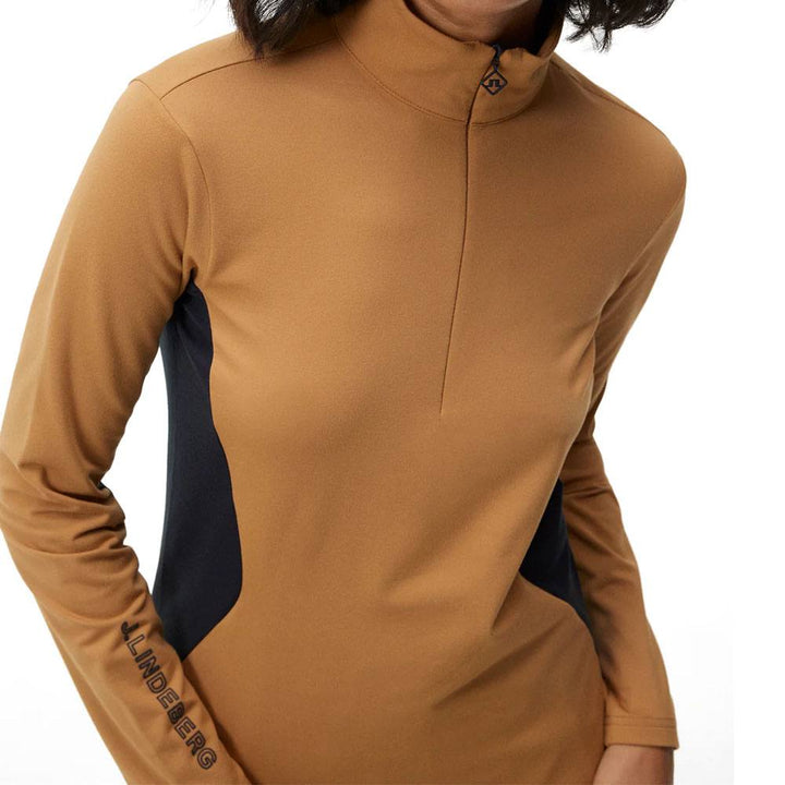 J.Lindeberg Coockies Mid Layer Golf Pullover Chipmunk - FW23 Women