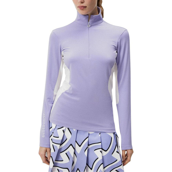 J.Lindeberg Coockies Mid Layer Golf Pullover Sweet Lavender - FW23 Women