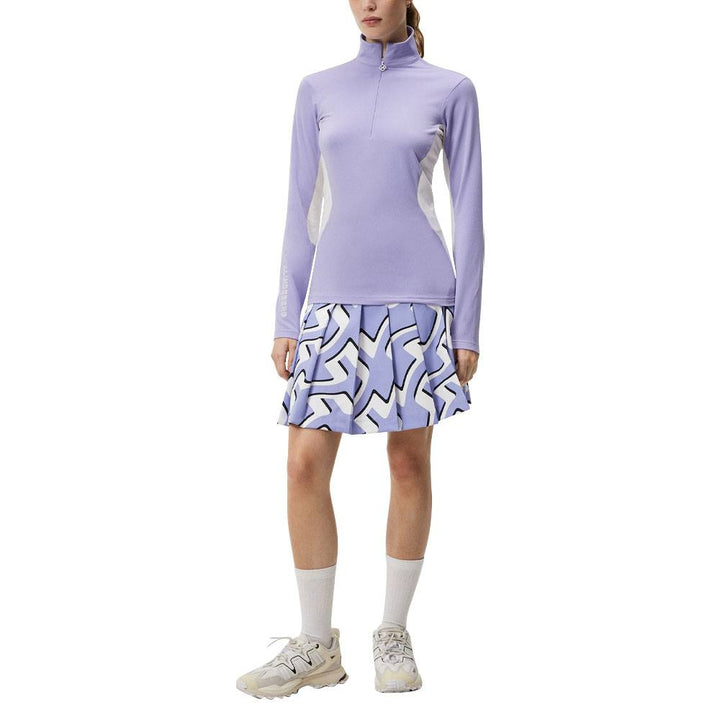 J.Lindeberg Coockies Mid Layer Golf Pullover Sweet Lavender - FW23 Women