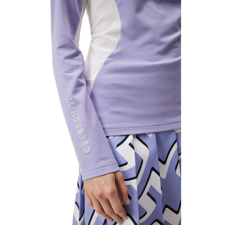 J.Lindeberg Coockies Mid Layer Golf Pullover Sweet Lavender - FW23 Women