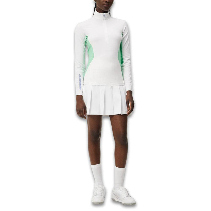J.Lindeberg Coockies Mid Layer Golf Pullover White - FW23 Women