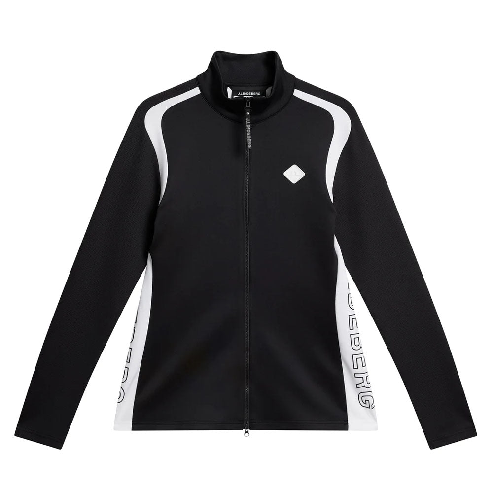 J.Lindeberg Solar Full Zip Mid Layer Golf Jacket Black - FW23 Women