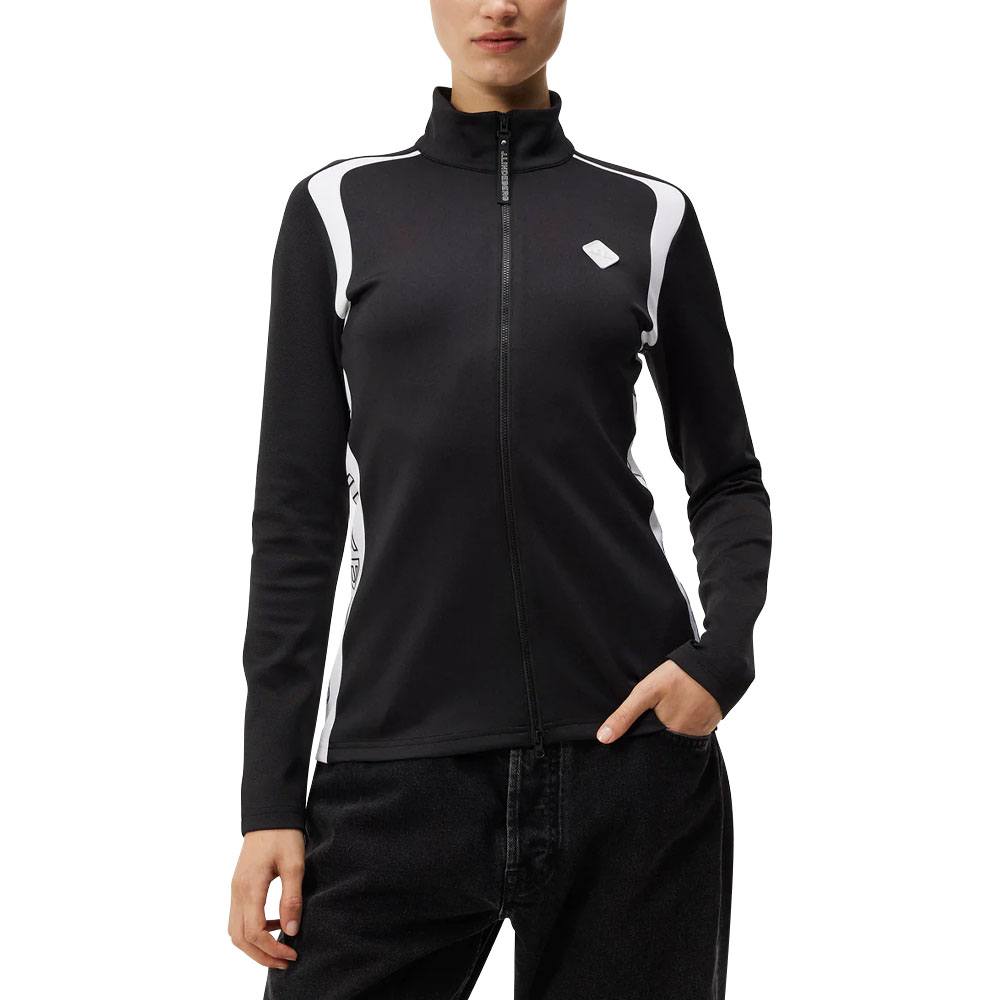 J.Lindeberg Solar Full Zip Mid Layer Golf Jacket Black - FW23 Women