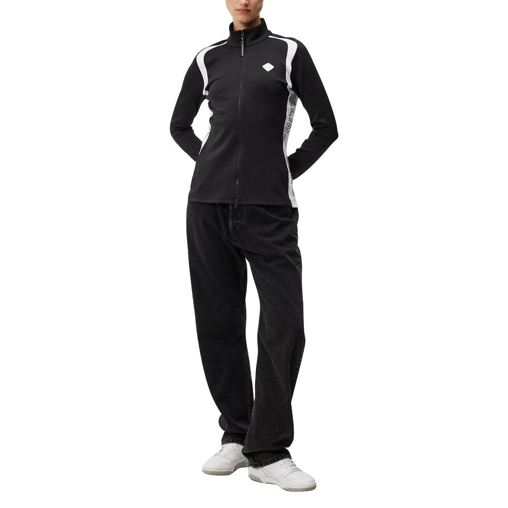 J.Lindeberg Solar Full Zip Mid Layer Golf Jacket Black - FW23 Women