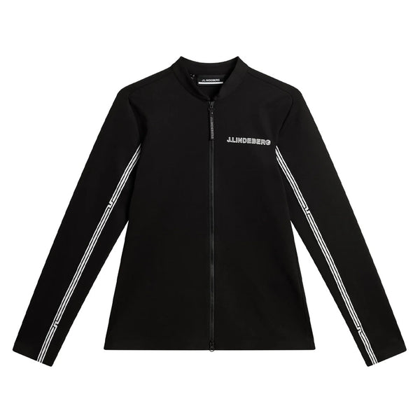 J.Lindeberg Wildcat Full Zip Mid Layer Golf Jacket Black - FW23 Women