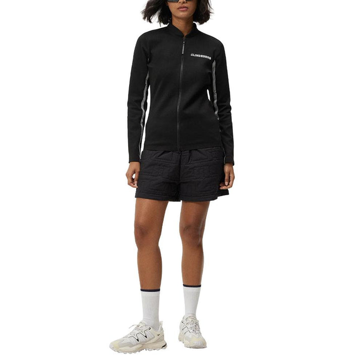 J.Lindeberg Wildcat Full Zip Mid Layer Golf Jacket Black - FW23 Women