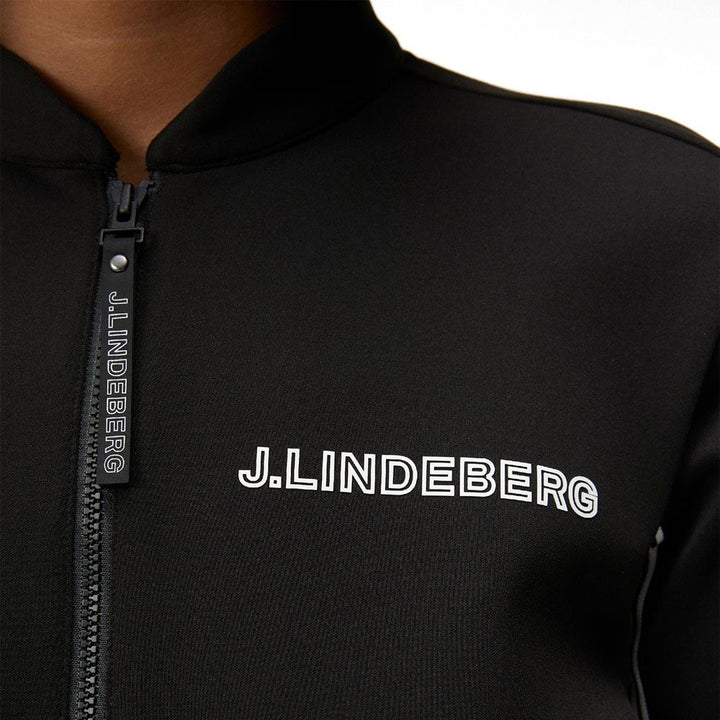 J.Lindeberg Wildcat Full Zip Mid Layer Golf Jacket Black - FW23 Women
