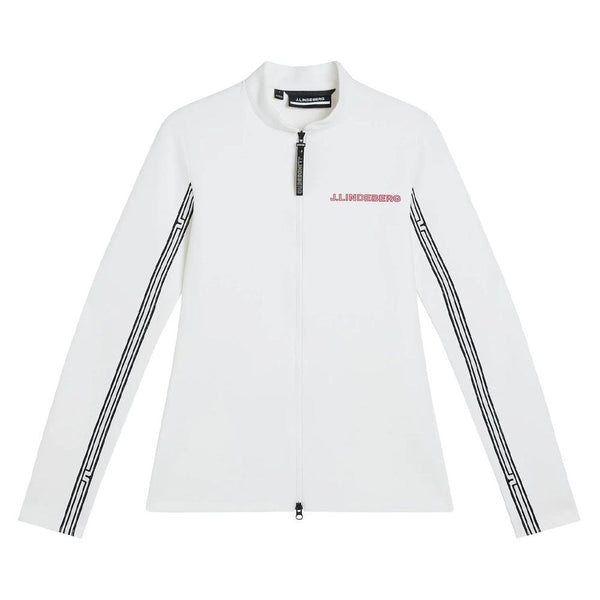 J.Lindeberg Wildcat Full Zip Mid Layer Golf Jacket White - FW23 Women