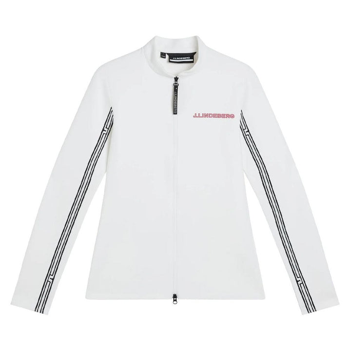 J.Lindeberg Wildcat Full Zip Mid Layer Golf Jacket White - FW23 Women
