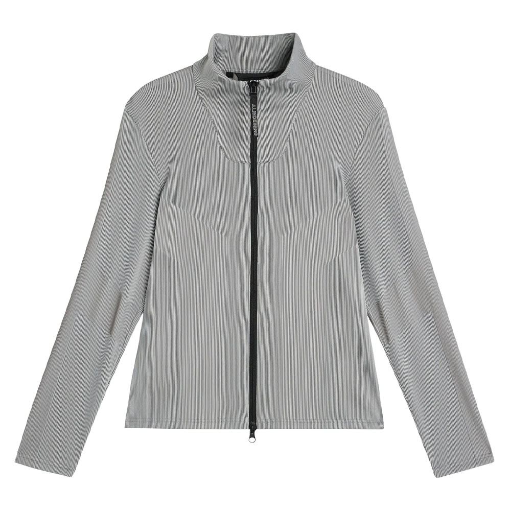 J.Lindeberg Slot Full Zip Mid Layer Golf Jacket Gray Melange - FW23 Women