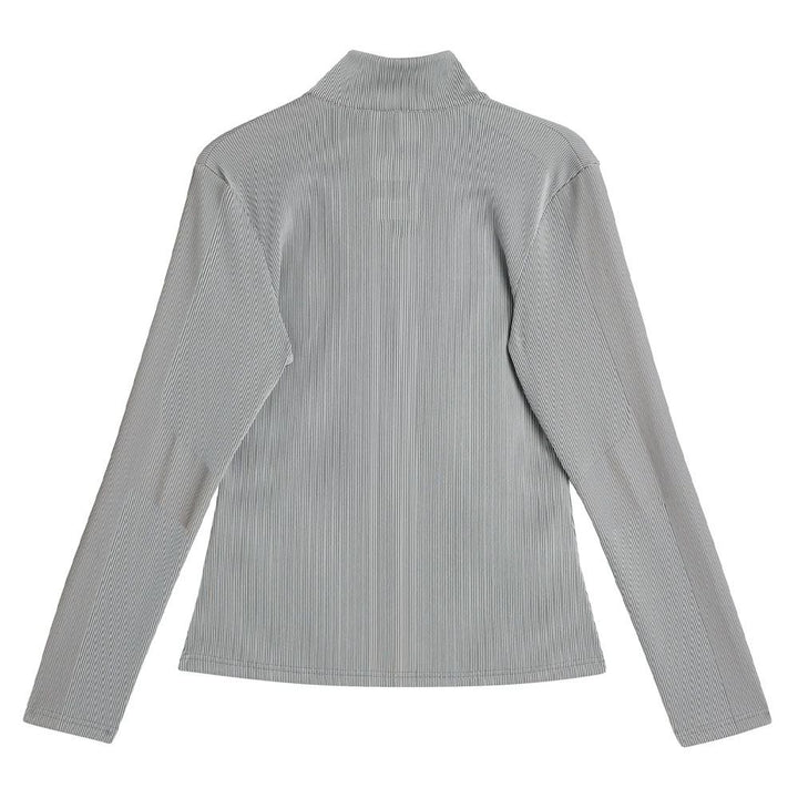 J.Lindeberg Slot Full Zip Mid Layer Golf Jacket Gray Melange - FW23 Women